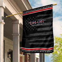 Funny Uh Oh England 1776 Garden Flag 4th Of July USA Grunge Union Jack Flag