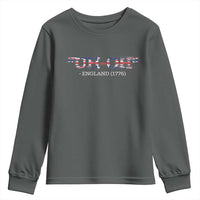 Funny Uh Oh England 1776 Youth Sweatshirt 4th Of July USA Grunge Union Jack Flag - Wonder Print Shop