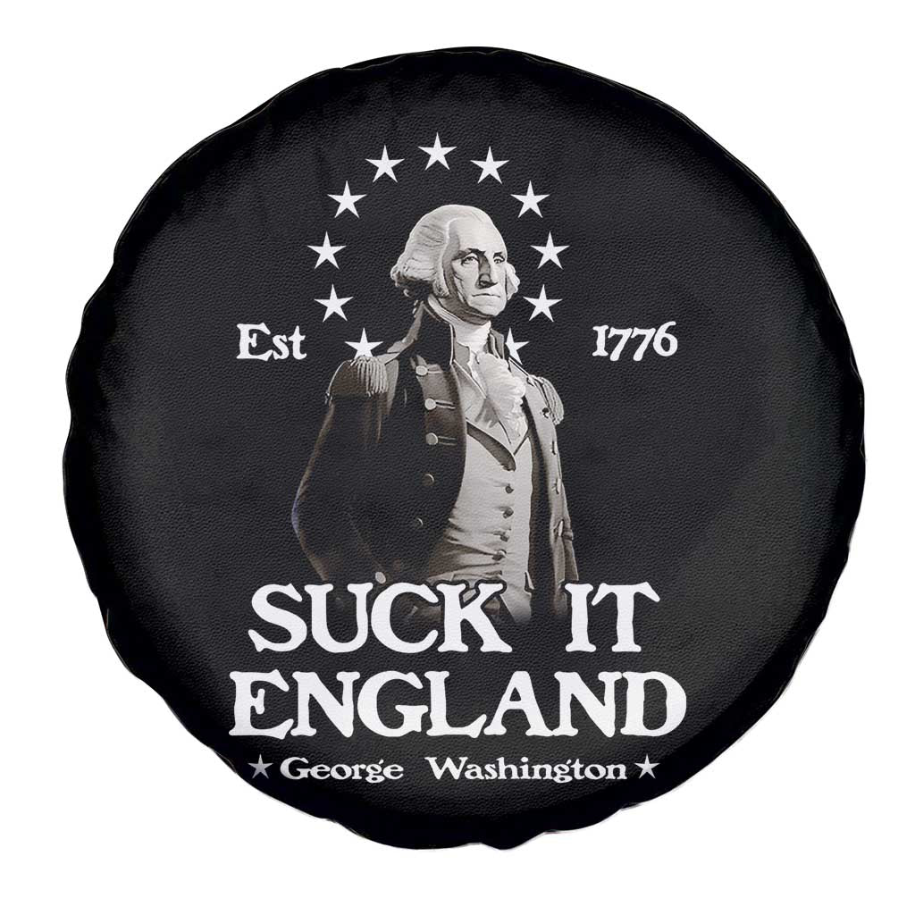 Funny Suck It England Spare Tire Cover 4th of July 1776 George Washington - Wonder Print Shop
