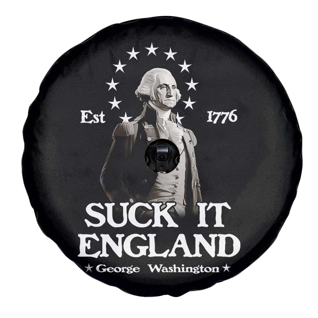 Funny Suck It England Spare Tire Cover 4th of July 1776 George Washington - Wonder Print Shop