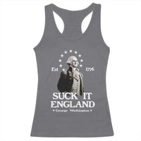 Funny Suck It England Racerback Tank Top 4th of July 1776 George Washington - Wonder Print Shop