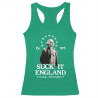 Funny Suck It England Racerback Tank Top 4th of July 1776 George Washington - Wonder Print Shop