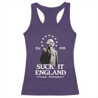 Funny Suck It England Racerback Tank Top 4th of July 1776 George Washington - Wonder Print Shop