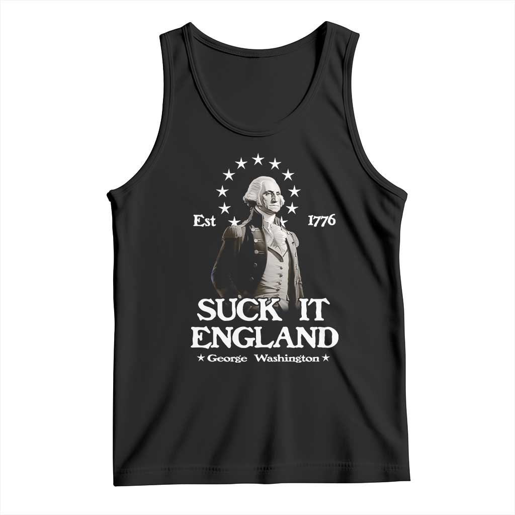 Funny Suck It England Tank Top 4th of July 1776 George Washington - Wonder Print Shop
