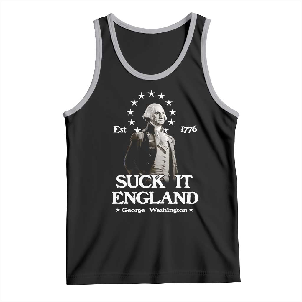 Funny Suck It England Tank Top 4th of July 1776 George Washington - Wonder Print Shop