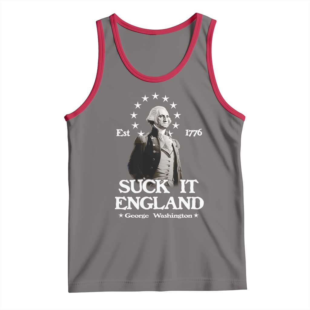 Funny Suck It England Tank Top 4th of July 1776 George Washington - Wonder Print Shop