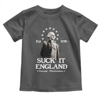 Funny Suck It England Toddler T Shirt 4th of July 1776 George Washington - Wonder Print Shop