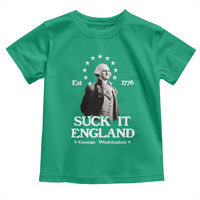 Funny Suck It England Toddler T Shirt 4th of July 1776 George Washington - Wonder Print Shop