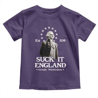 Funny Suck It England Toddler T Shirt 4th of July 1776 George Washington - Wonder Print Shop