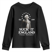 Funny Suck It England Youth Sweatshirt 4th of July 1776 George Washington - Wonder Print Shop