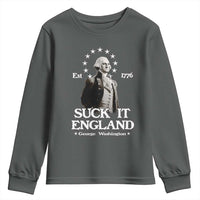 Funny Suck It England Youth Sweatshirt 4th of July 1776 George Washington - Wonder Print Shop