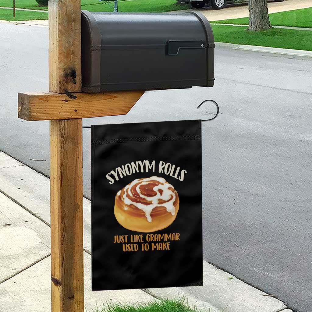 Funny Synonym Rolls Just Like Grammar Used To Make Garden Flag Cinnamon Rolls Grammar Pun