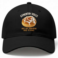 Funny Synonym Rolls Just Like Grammar Used To Make Baseball Cap Cinnamon Rolls Grammar Pun