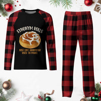 Funny Synonym Rolls Just Like Grammar Used To Make Plaid Pajama Set Cinnamon Rolls Grammar Pun