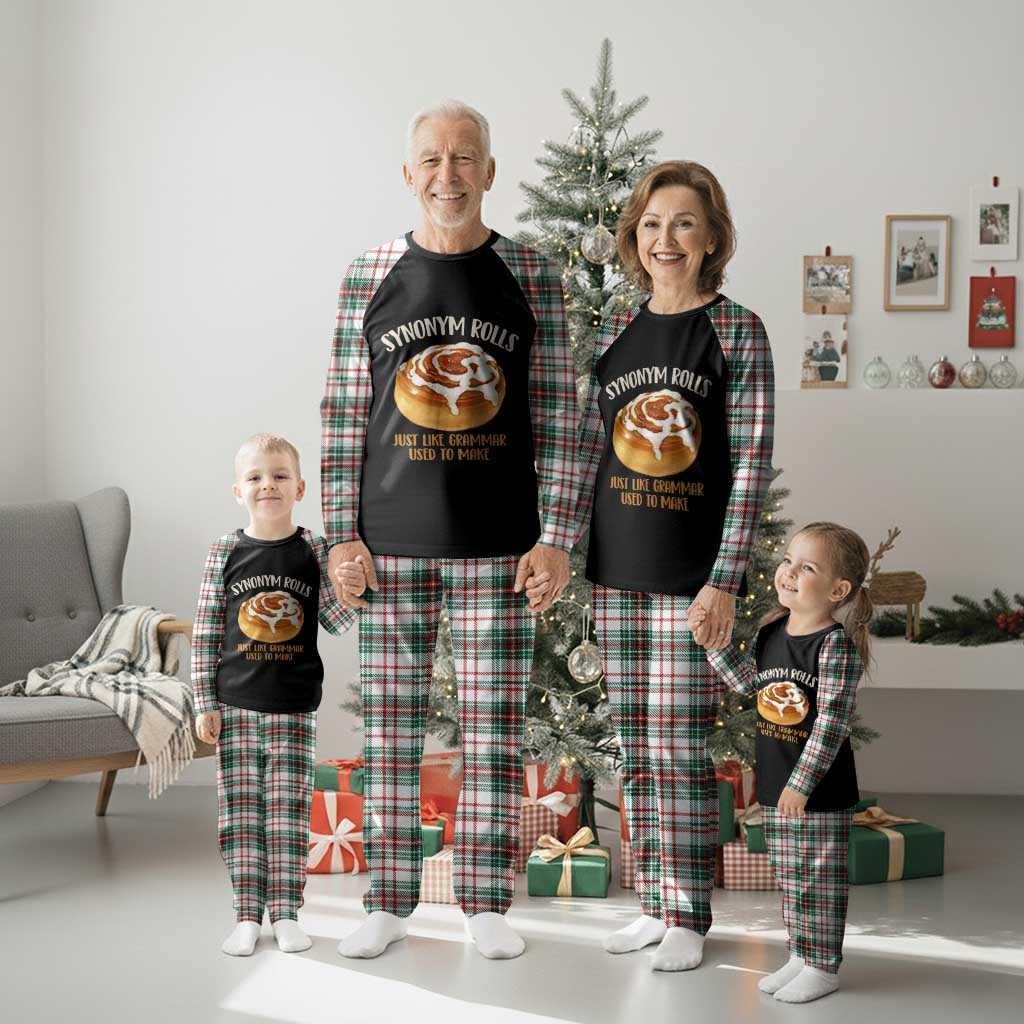 Funny Synonym Rolls Just Like Grammar Used To Make Plaid Pajama Set Cinnamon Rolls Grammar Pun