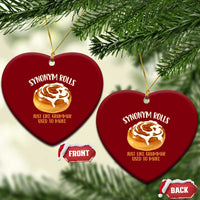 Funny Synonym Rolls Just Like Grammar Used To Make Ceramic Ornament Cinnamon Rolls Grammar Pun