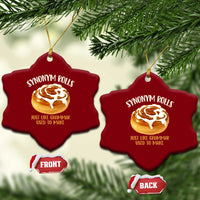 Funny Synonym Rolls Just Like Grammar Used To Make Ceramic Ornament Cinnamon Rolls Grammar Pun