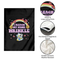 Funny I Bleach My Stink Wrinkle Garden Flag Gag Adult Humor Rainbow Bleach Bottle - Wonder Print Shop