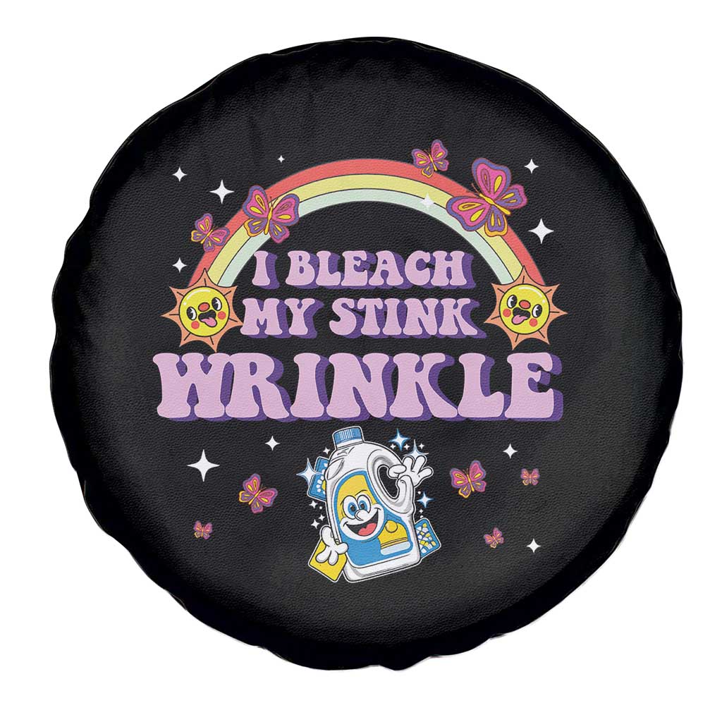 Funny I Bleach My Stink Wrinkle Spare Tire Cover Gag Adult Humor Rainbow Bleach Bottle - Wonder Print Shop