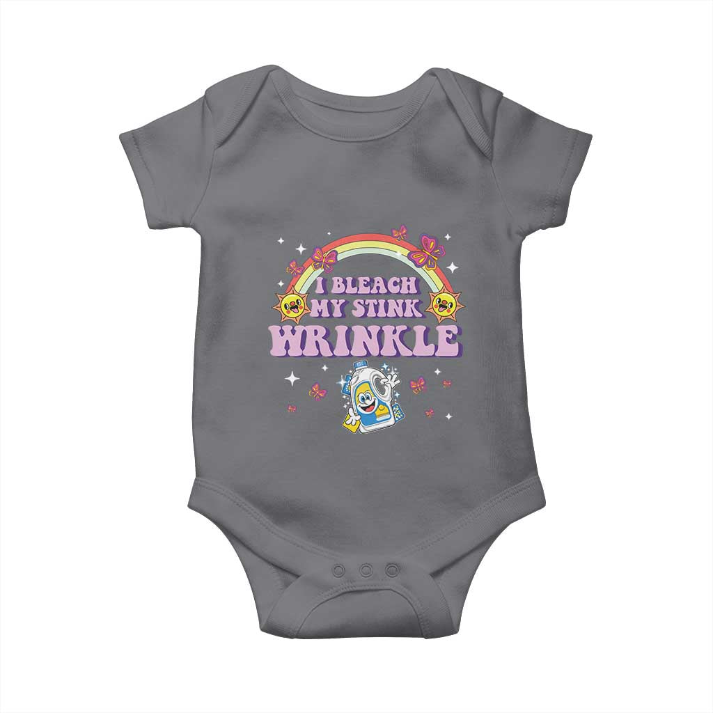 Funny I Bleach My Stink Wrinkle Baby Onesie Gag Adult Humor Rainbow Bleach Bottle - Wonder Print Shop