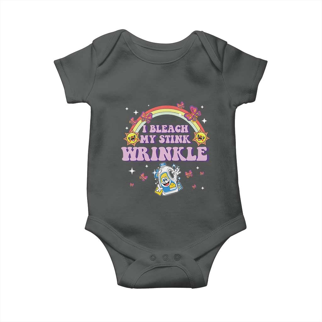 Funny I Bleach My Stink Wrinkle Baby Onesie Gag Adult Humor Rainbow Bleach Bottle - Wonder Print Shop