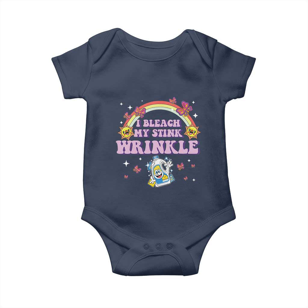 Funny I Bleach My Stink Wrinkle Baby Onesie Gag Adult Humor Rainbow Bleach Bottle - Wonder Print Shop