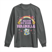 Funny I Bleach My Stink Wrinkle Long Sleeve Shirt Gag Adult Humor Rainbow Bleach Bottle - Wonder Print Shop