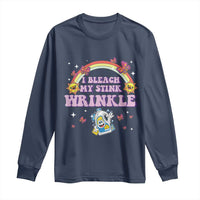 Funny I Bleach My Stink Wrinkle Long Sleeve Shirt Gag Adult Humor Rainbow Bleach Bottle - Wonder Print Shop