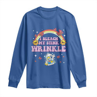 Funny I Bleach My Stink Wrinkle Long Sleeve Shirt Gag Adult Humor Rainbow Bleach Bottle - Wonder Print Shop