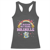 Funny I Bleach My Stink Wrinkle Racerback Tank Top Gag Adult Humor Rainbow Bleach Bottle - Wonder Print Shop