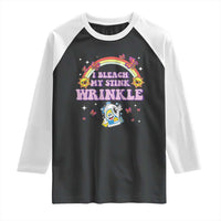 Funny I Bleach My Stink Wrinkle Raglan Shirt Gag Adult Humor Rainbow Bleach Bottle - Wonder Print Shop