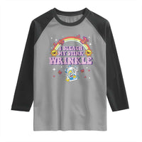 Funny I Bleach My Stink Wrinkle Raglan Shirt Gag Adult Humor Rainbow Bleach Bottle - Wonder Print Shop