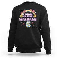 Funny I Bleach My Stink Wrinkle Sweatshirt Gag Adult Humor Rainbow Bleach Bottle - Wonder Print Shop