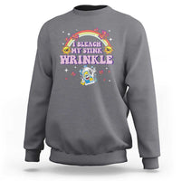 Funny I Bleach My Stink Wrinkle Sweatshirt Gag Adult Humor Rainbow Bleach Bottle - Wonder Print Shop