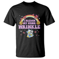 Funny I Bleach My Stink Wrinkle T Shirt Gag Adult Humor Rainbow Bleach Bottle - Wonder Print Shop