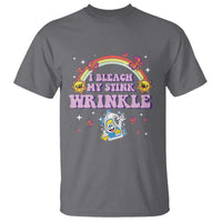 Funny I Bleach My Stink Wrinkle T Shirt Gag Adult Humor Rainbow Bleach Bottle - Wonder Print Shop