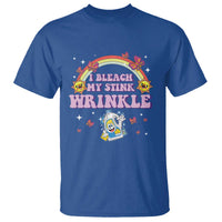 Funny I Bleach My Stink Wrinkle T Shirt Gag Adult Humor Rainbow Bleach Bottle - Wonder Print Shop