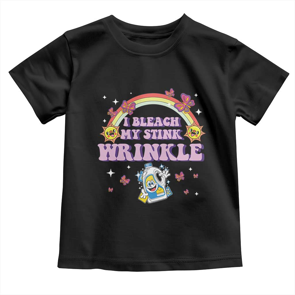 Funny I Bleach My Stink Wrinkle Toddler T Shirt Gag Adult Humor Rainbow Bleach Bottle - Wonder Print Shop