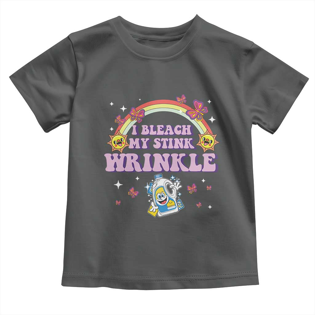 Funny I Bleach My Stink Wrinkle Toddler T Shirt Gag Adult Humor Rainbow Bleach Bottle - Wonder Print Shop
