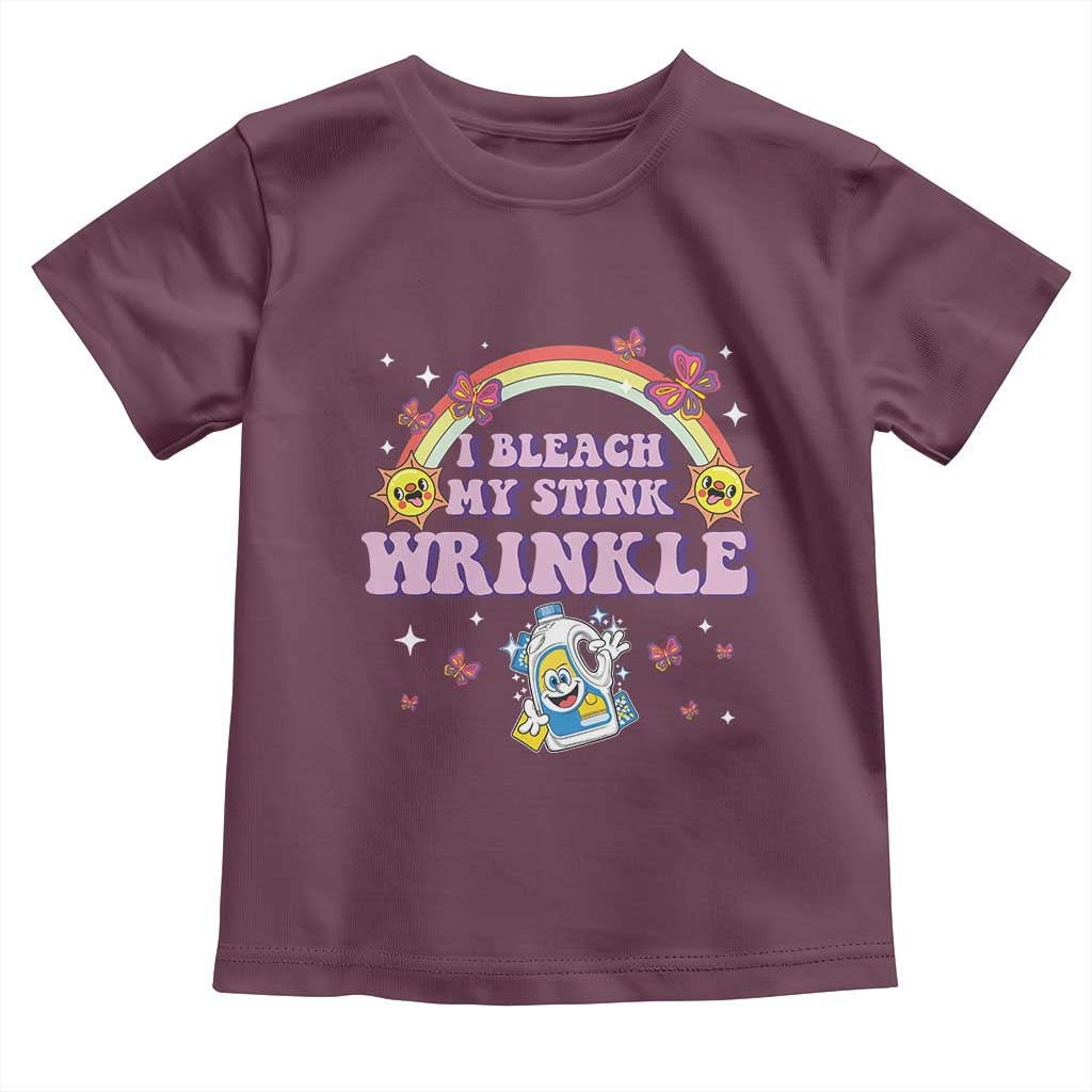 Funny I Bleach My Stink Wrinkle Toddler T Shirt Gag Adult Humor Rainbow Bleach Bottle - Wonder Print Shop