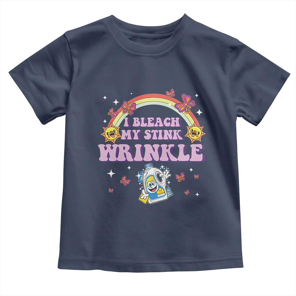Funny I Bleach My Stink Wrinkle Toddler T Shirt Gag Adult Humor Rainbow Bleach Bottle - Wonder Print Shop