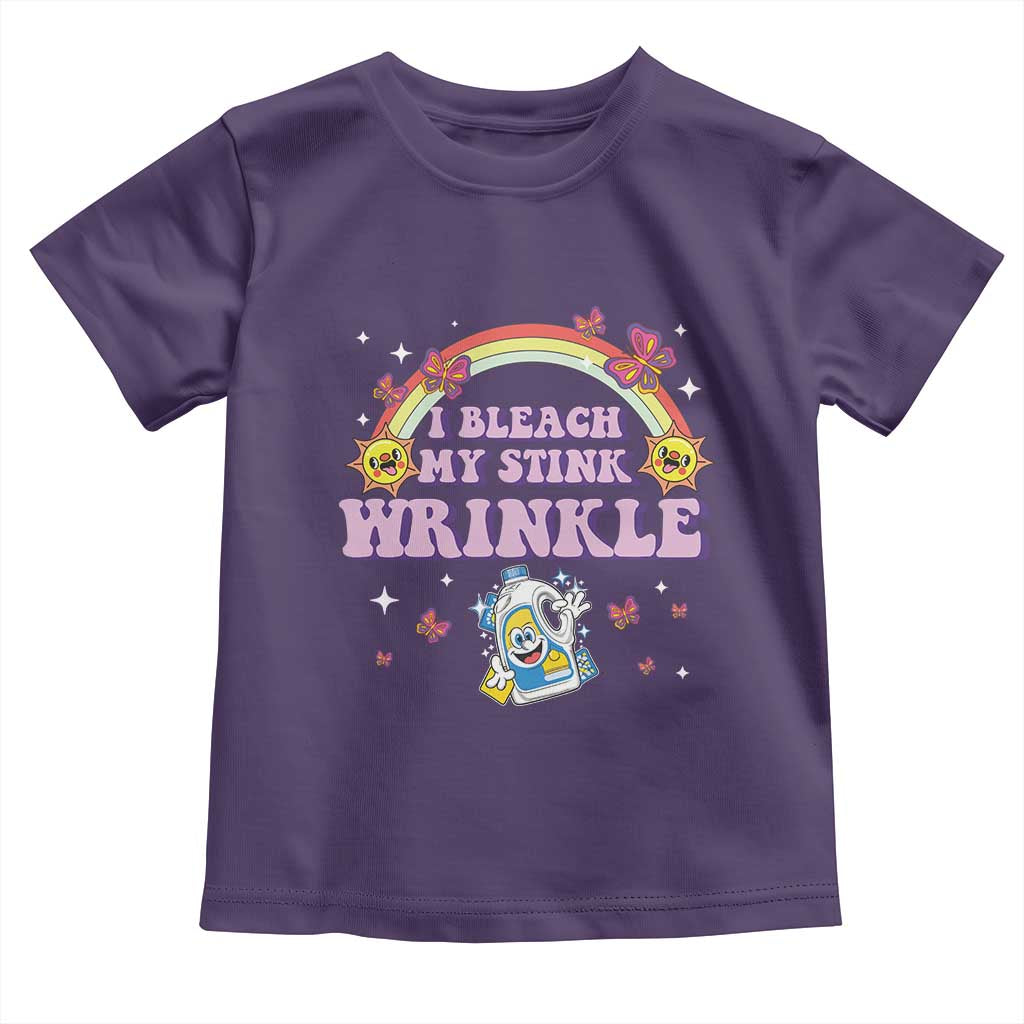 Funny I Bleach My Stink Wrinkle Toddler T Shirt Gag Adult Humor Rainbow Bleach Bottle - Wonder Print Shop