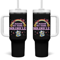 Funny I Bleach My Stink Wrinkle Tumbler With Handle Gag Adult Humor Rainbow Bleach Bottle - Wonder Print Shop