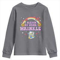 Funny I Bleach My Stink Wrinkle Youth Sweatshirt Gag Adult Humor Rainbow Bleach Bottle - Wonder Print Shop