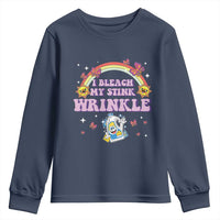 Funny I Bleach My Stink Wrinkle Youth Sweatshirt Gag Adult Humor Rainbow Bleach Bottle - Wonder Print Shop