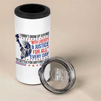 Funny I Didn't Grow Up Saying With Liberty And Justice For All 4 in 1 Can Cooler Tumbler - Wonder Print Shop