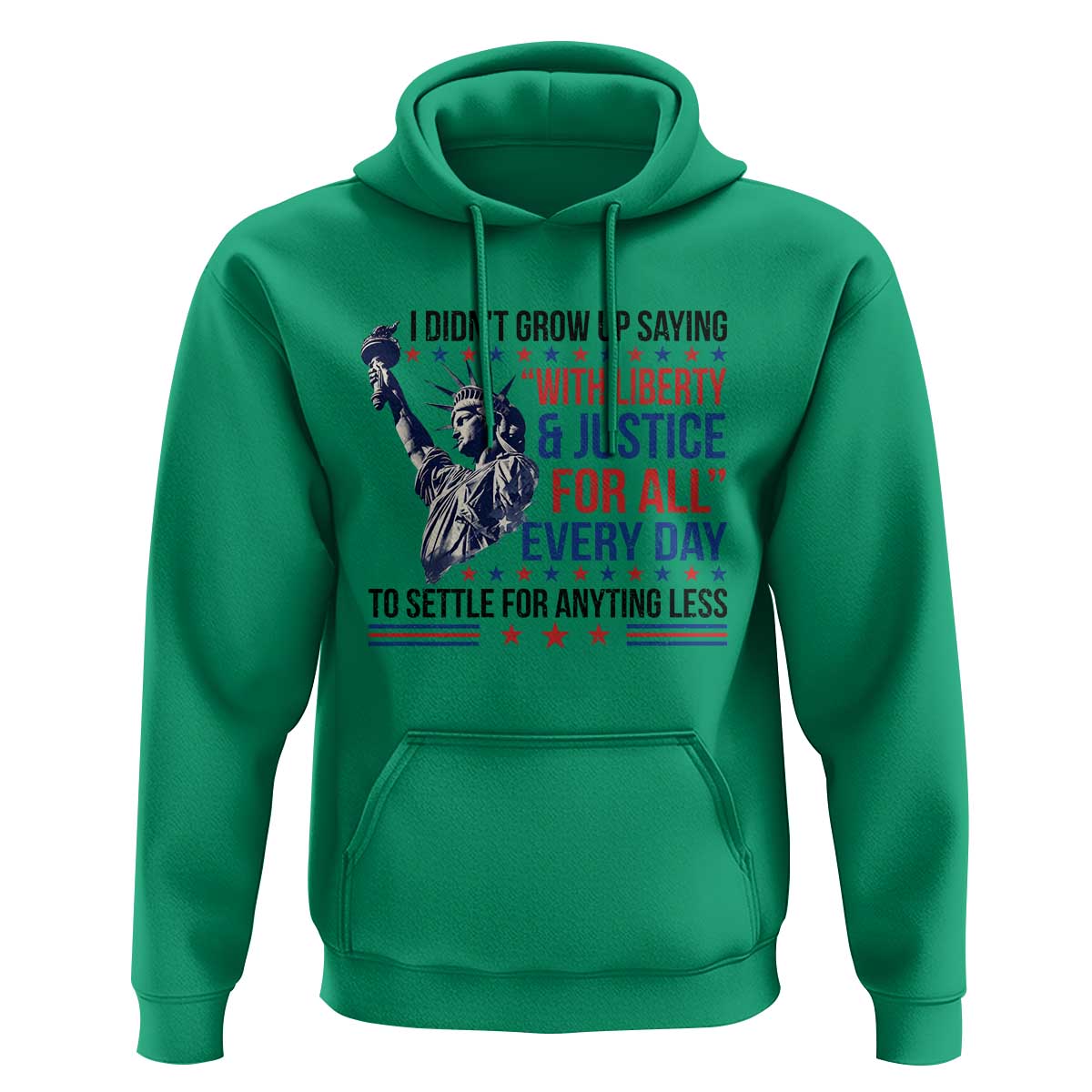 Funny I Didn't Grow Up Saying With Liberty And Justice For All Hoodie - Wonder Print Shop