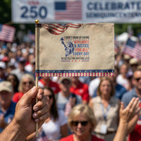 Funny I Didn't Grow Up Saying With Liberty And Justice For All Patriotic Handheld Flag