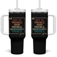 Funny Get In Good Necessary Trouble Tumbler With Handle John Lewis Civil Rights Social Justice - Wonder Print Shop