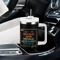 Funny Get In Good Necessary Trouble Tumbler With Handle John Lewis Civil Rights Social Justice - Wonder Print Shop